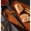 Amorston Knife Set, Kitchen Knife Blcok Set with Built in