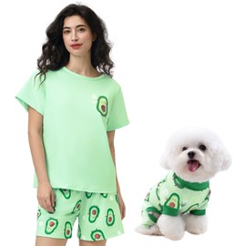 XPUDAC Matching Dog and Owner Clothes Dog Pajamas for Small Medium Dogs Stretchable Pet Onesies, Owner and Doggie Pjs are Sold Separately, XS