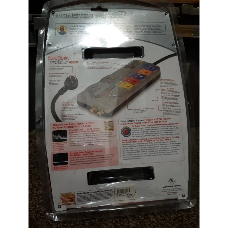 Monster Power Home Theatre Power Center HT700 8 Outlet Surge