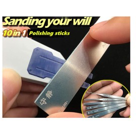 Military Model 10 in 1 Stainless Steel Sanding Rod Fine polishing Article Hobby Grinding Tools