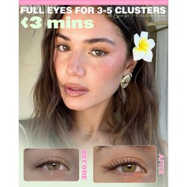Aurora Natural Lash Clusters Wispy Cluster Eyelash Extensions C Curl Eyelash Clusters Invisible Band Individual Lashes 8-16MM Soft BASF Lash Extensions 120PCS Wet Pestañas Postizas Naturales at Home