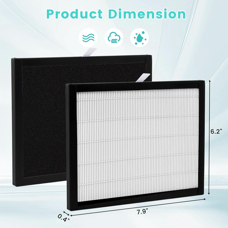 AIRCYAN HEPA Air Purifier Filter, High-Efficiency Air Purifier with Carbon