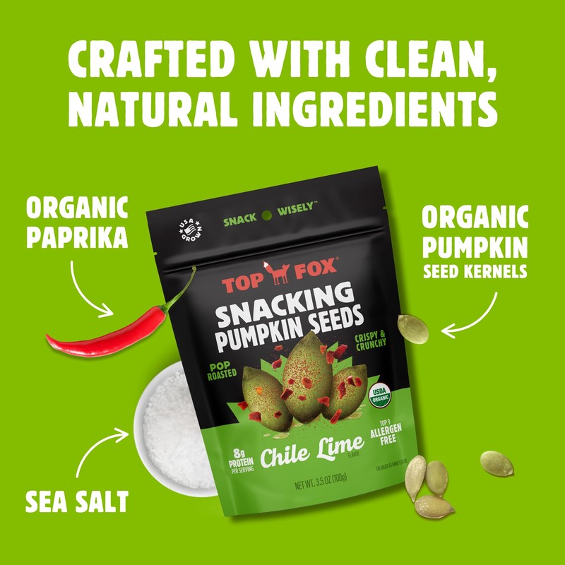 Top Fox Snacks Pumpkin Seeds to Eat (Chile Lime, 3.5