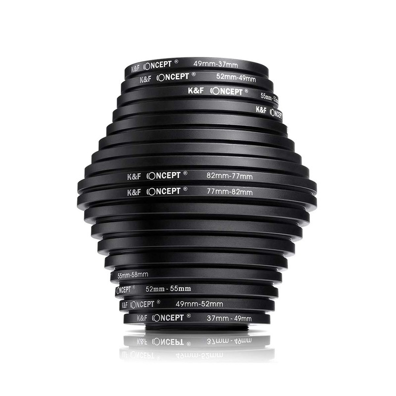 K&F Concept Step Up Rings 9 Types and Step Down