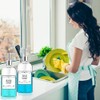 Clear Soap Dispenser with Rust Proof Pump, Waterproof Labels (2