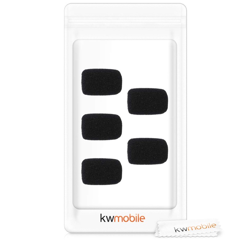 kwmobile Microphone Windscreen Compatible with Various Microphones - 5 x