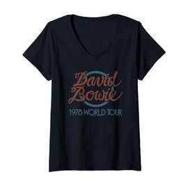 Womens David Bowie - 1978 World Tour Logo V-Neck T-Shirt