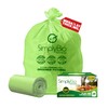 Simply Bio 30-33 Gallon Compostable Trash Bags Liners Flat-Top, Heavy