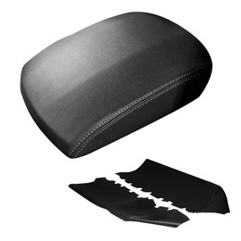 A ABIGAIL Center Console Armrest Cover Replacement for 2009 2010 2011 2012 2013 2014 2015 Honda Pilot Auto Leather Suture Console Lid Cover Replacement (Black)