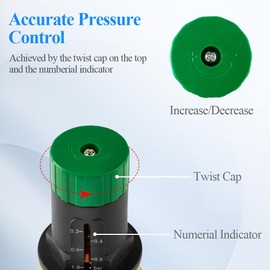 WiseWater Pressure Relief Valve, 0.2-1.0 bar Visually Adjustable Differential Pressure baypass Valve, Quality Brass Adjustable Pressure Reducer for Closed Water Circulation Systems (DN25)