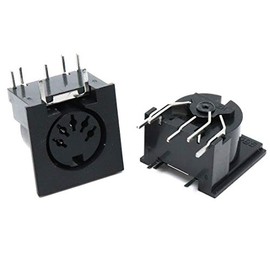 Xiaoyztan 10 Pcs 5-Pin DIN Female Sockets PCB Mounted Type Audio Video Jack Connectors