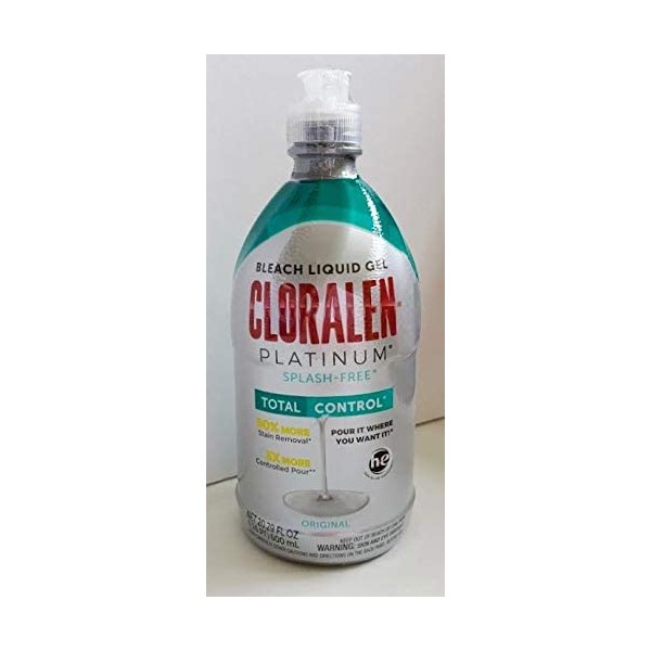 Cloralen Platinum Splash Free Bleach Liquid Gel, 20.29 fl oz