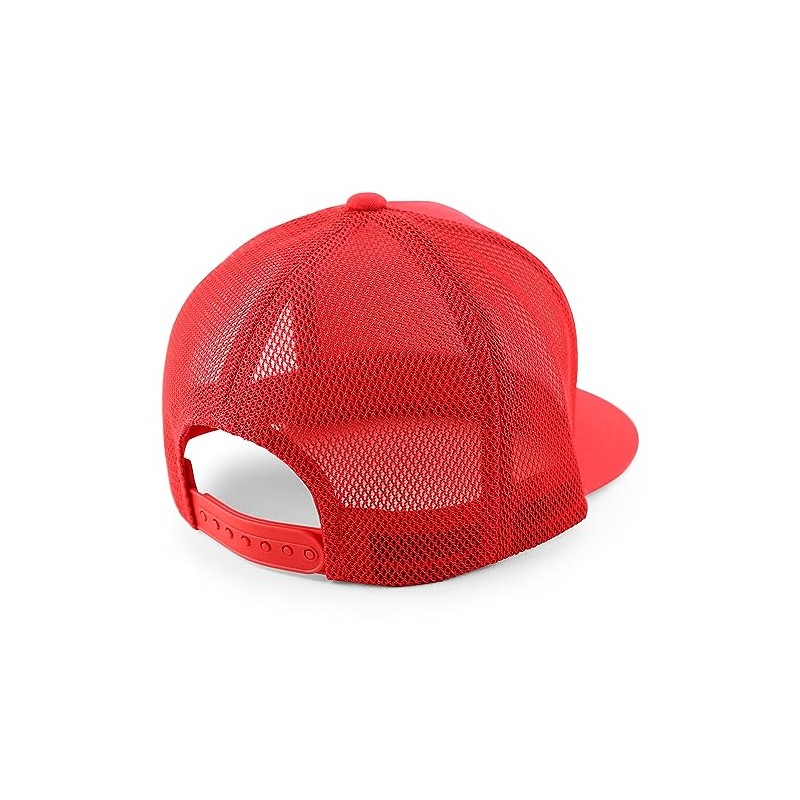 Trendy Apparel Shop - Gorra plana de malla con 5