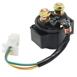 Hoypeyfiy Starter Relay Solenoid Motorcycle Starter Solenoid Starter Relay Solenoid for 50cc 125cc 150cc 250cc Scooter Motorcycle ATV Dirt Bikes Go Kart 2 Wire 2 Pin Male