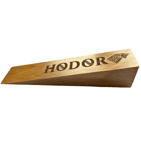Hodor Door Stopper XL Natural Beech Wood Anti Slip Rubber