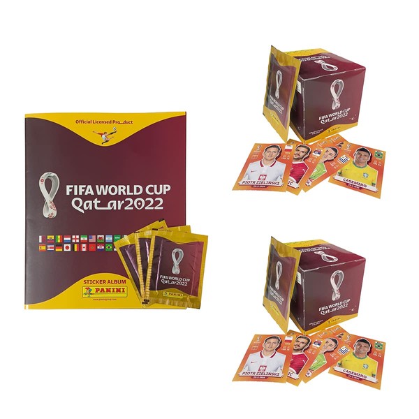 Panini Official FIFA World Cup Qatar 2022 Two Sticker Boxes (500 Stickers Total)