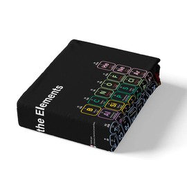 Erosebridal Chemistry Theme Bedding Sets Twin Size, Periodic Table of Elements Duvet Cover, Science Chemistry Lovers Comforter Cover for Kid Teens Boys Man Bedroom Decor Bedding Set, Black