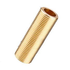 Brass Nipple Vogueing Tool Nipple Pipe 6mm Thread Plumbing Fitting for Outdoor or Marine Applications (Pack of 2)