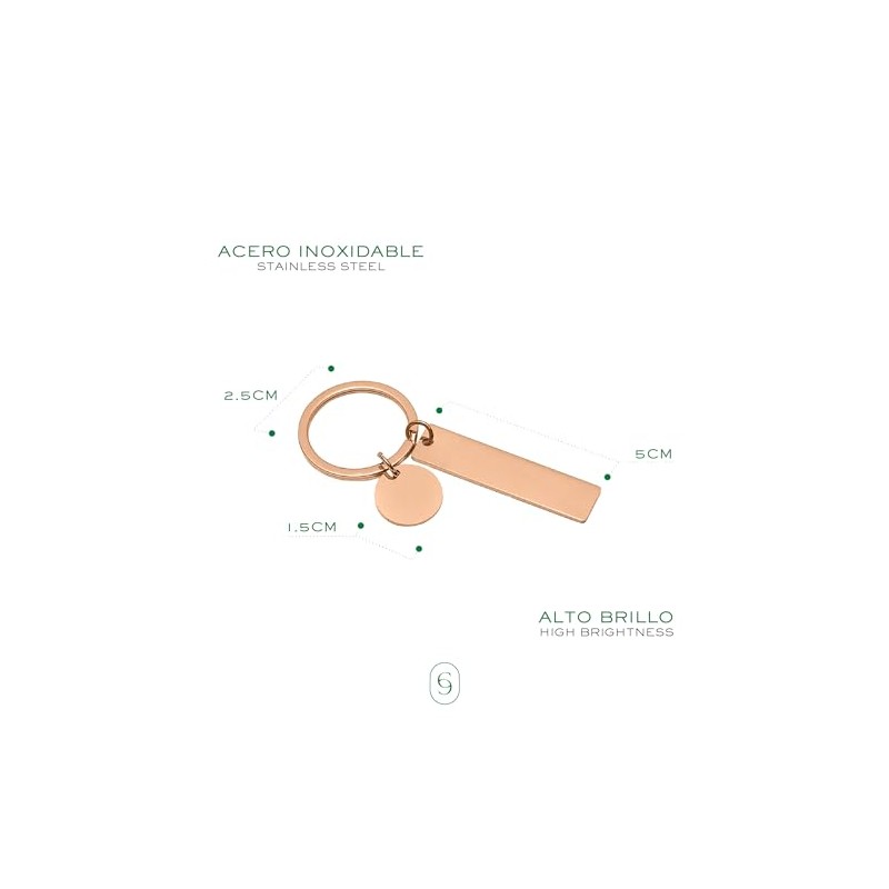 Clepsidra® Placa de identificación personalizada para perros y gatos. Llavero
