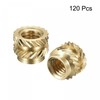 sourcing map knurled Insert Nuts, 120Pcs M3 x 4mm L
