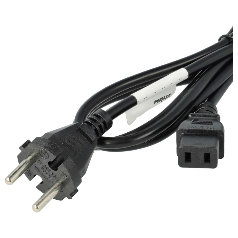 vhbw Power Cable Protective Contact Plug Compatible with Roland MC-500MKII,