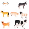 6pcs/set Simulation Farm Animal Toys Realistic Plastic Animal Figurines Farm