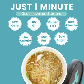 Hethstia Konjac Noodles Instant Miso Soup Cup – 6 Packs Shirataki Pasta Angel Hair with Low Carb Miso Broth, Ready to Eat Ramen, Low GI, Keto-Friendly, Healthy Asian Noodles, Holiday Gift