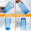 ZAINCA 24-ounce Plastic Tumblers, Acrylic Drinking Glasses High-Balls, set of