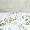 Chezmoi Collection Lily 7-Piece Floral Botanical Comforter Set King -