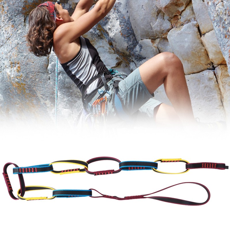 Outdoor Climbing Equipment Brakedown Molding Ladder Flat Belt Ring Chrysanthemum