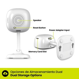 Lloyd's Cámara IP Inteligente Interior, Lloyd´s, Modelo: LC-1334, Cámara IP Wifi, Full HD 1080P, Compatible con Alexa y Otros Asistentes Virtuales, Color: Blanco.