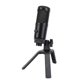 PC Gaming Microphone, USB Streaming Mic with Shock Mount and Gain for Podcasts Videos