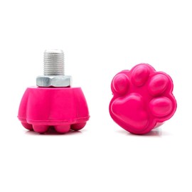 Yidome 2 Pack Toe Stops Roller Skates Rubber Brake Block 82A Cat Paw Toe Stoppers for Quad Skates Replacement Skate Accessories(Rose Red)