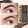 Boobeen Eyebrow Powder Kit, 2-color Waterproof Eyebrow Palette Makeup to