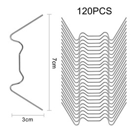 Pack of 120 Greenhouse Clips, Mounting Greenhouse Clips, Stainless Steel Greenhouse Clips, W Stainless Steel Replacement Parts, Greenhouse Accessories, for Hollow Panel Fixing Glass House