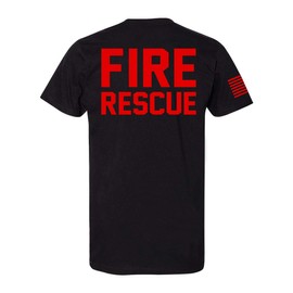 FIRE Rescue Motivational Support Unisex T-Shirt, 2XL, Black