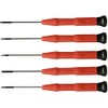 Connex COXT977008 Slotted/PH Precision Screwdriver Set, Silver/Black/Red, 5 Piece