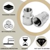 Bwintech 2 Pcs 1/4" Female to 3/8" Female BSP Thread