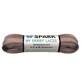 Derby Laces Rose Gold SPARK Shoelace for Shoes, Skates, Boots, Roller Derby and Ice Skates, Rose Gold, 120 Inch / 305 cm