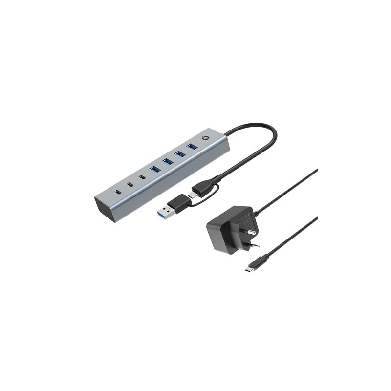 CONCEPTRONIC HUBBIES20GP 7-Port USB 3.2 Gen 1 Hub with Power