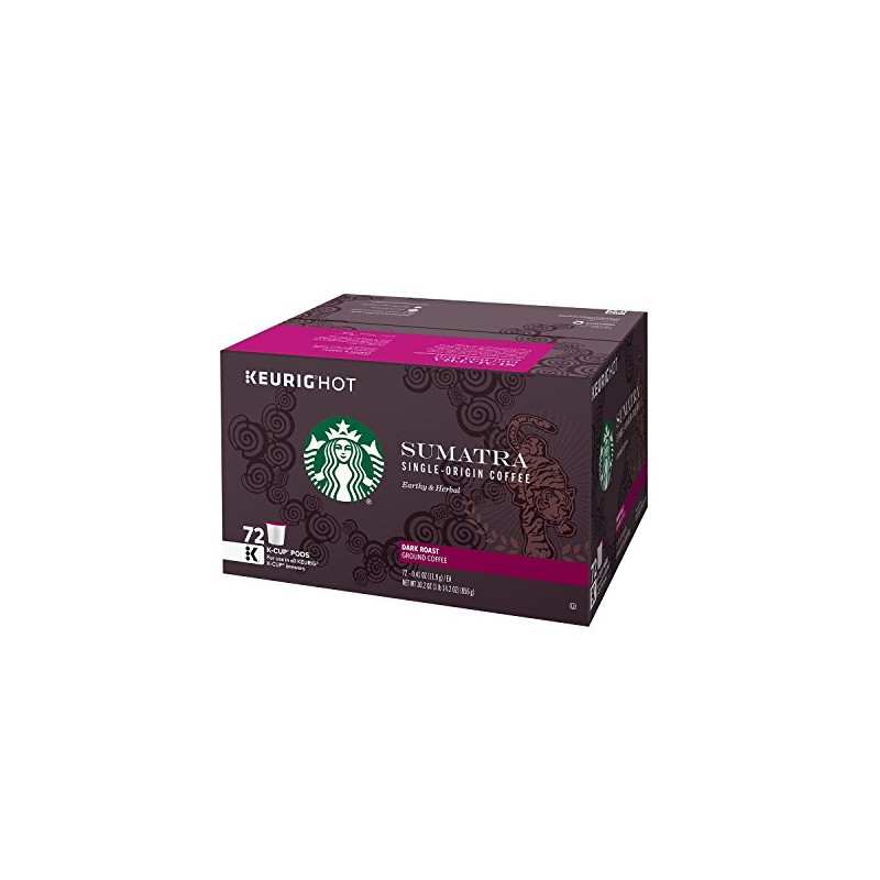 STARBUCKS SUMATRA BLEND COFFEE K CUP 72 COUNT