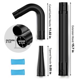 Sealegend Gutter Cleaning Tools for 2-1/2 in. Wet/Dry Vacuum Cleaner, Shop Vacuum Hose Attachments for Cleaning or Blowing Debris from Gutters, 2-1/2 in. Upgrade Lockout Design Shop Vac Accessories