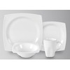 HomeVss, New Bone China Dinnerware Set, Rim Square Shape, 16pc