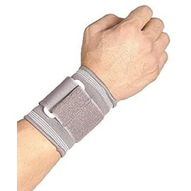 Elastic Wrist & Palm Supports with Strap - Support for Ligaments, Damaged Muscles & Twisted or Weak Joints - Support for Arthritis, Bursitis & Tendinitis (Large)