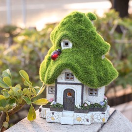 Valery Madelyn Garden Ornament, Garden Light, Solar Light, Outdoor, Waterproof, Stylish, Treehouse, Treehouse, Gardening Miscellaneous Goods, Interior Figurine, Cute, Garden Decoration, Outdoor,