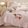 Sedefen Bed Linen 155 x 220 cm Dachshund Pink Hearts