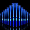 48 PCS Blue Glow Fiber Wands Sticks LED Light Wands