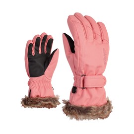 Ziener Girls LIM Ski Gloves / Winter Sports | Warm, Breathable, Pink Vanilla Stru, 5
