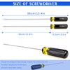 FERCAISH Slotted and Phillips Screwdriver, 2 PCS 15" Long Screwdriver