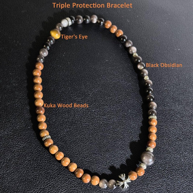 BERSHNOR Double Wrap Beaded Bracelet, Prayer Bracelet for Men &